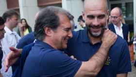 Joan Laporta y Pep Guardiola / EFE