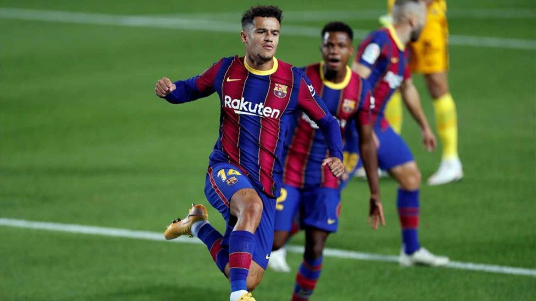 Philippe Coutinho celebra un gol con el Barça / EFE