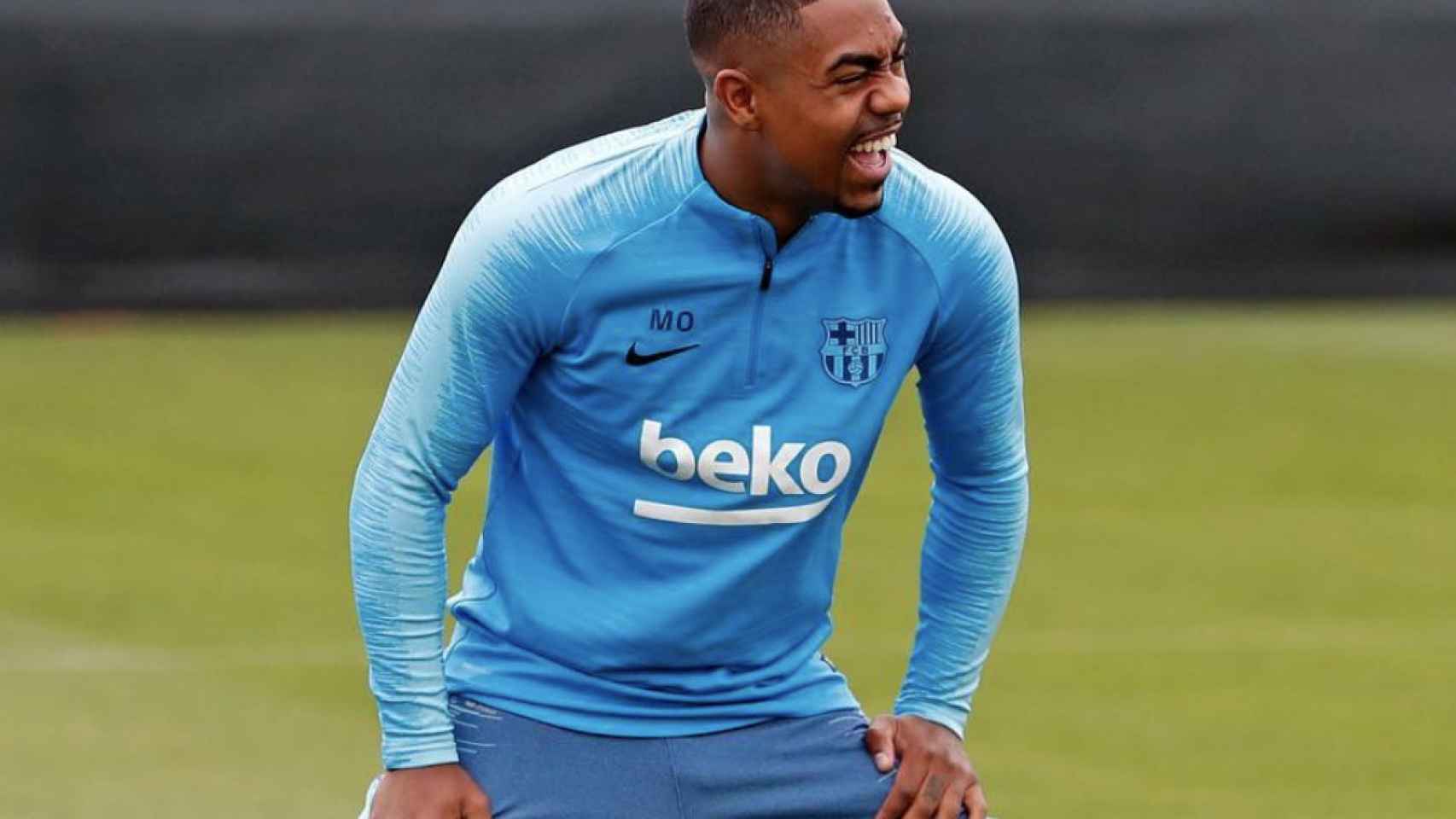 Una foto de Malcom Oliveira durante un entrenamiento del Barça / FCB