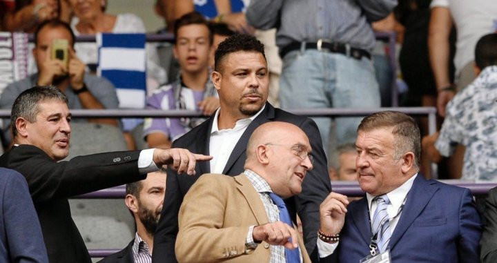 Una foto de Ronaldo Nazario en el palco del Zorrilla / EFE