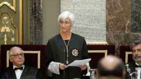 La fiscal general del Estado, María José Segarra, durante su discurso en la ceremonia de apertura del Año Judicial / EFE