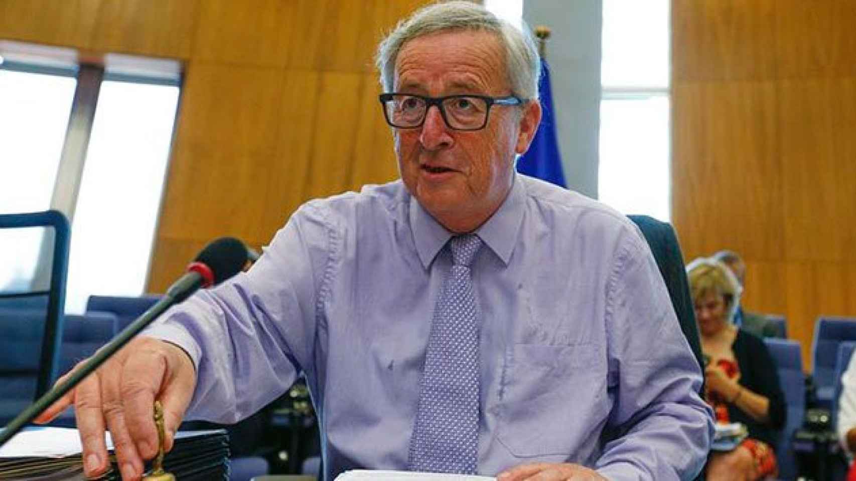 Jean-Claude Juncker durante la reunión de la semana pasada de la Comisión Europea que él preside.
