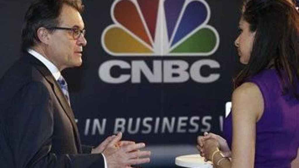 Artur Mas, entrevistado este lunes por la CNBC