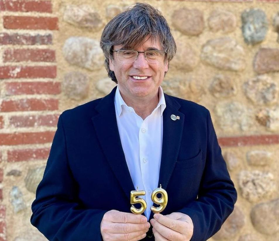 Carles Puigdemont, celebrando su cumpleaños / INSTAGRAM