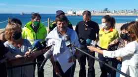 El teniente de alcalde de Seguridad, Albert Batlle, en las playas de Barcelona / EP