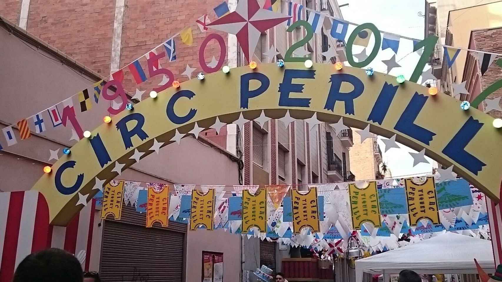 Una de las calles de la Fiesta de Gràcia 2017