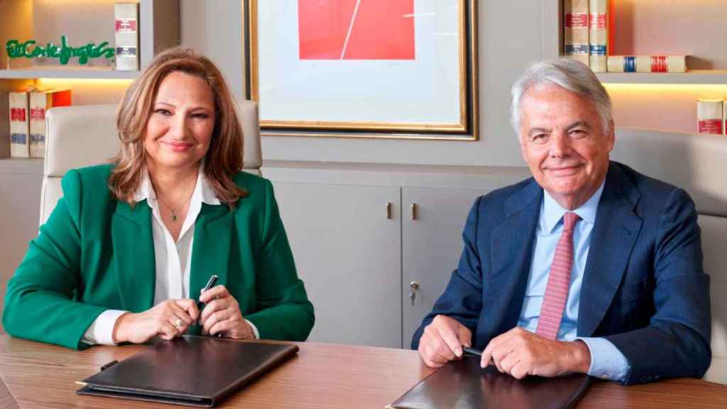 Marta Álvarez, presidenta de El Corte Inglés, e Ignacio Garralda, presidente de Mutua Madrileña / CEDIDA