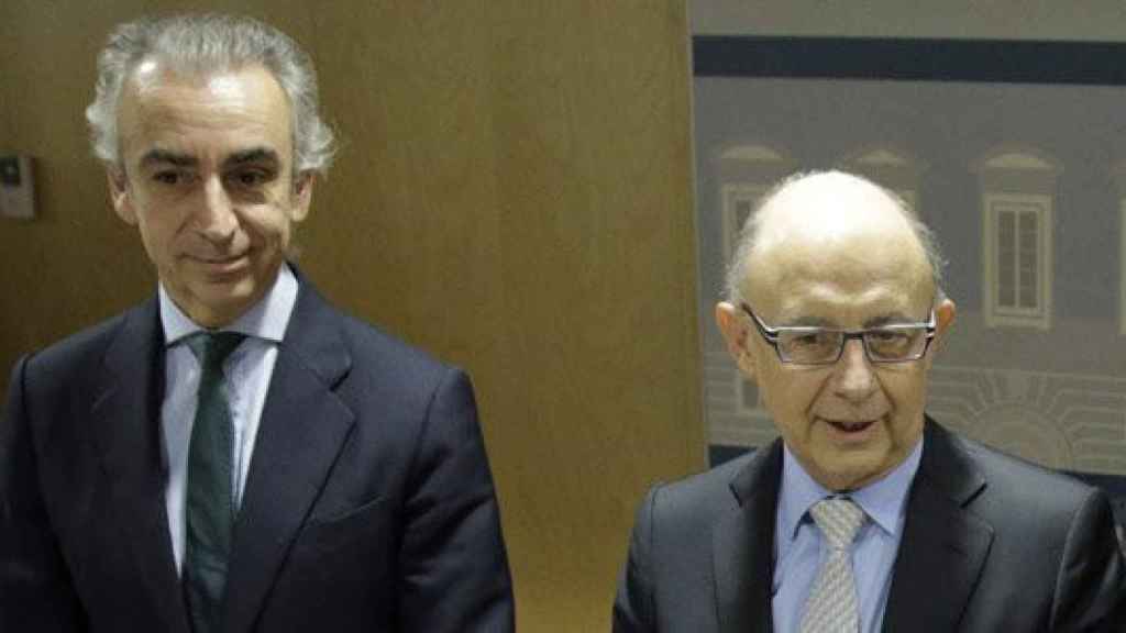 El secretario de Estado de Hacienda, Miguel Ferre (izquierda), y el ministro de Hacienda y Administraciones Públicas, Cristóbal Montoro (derecha), en una imagen de archivo