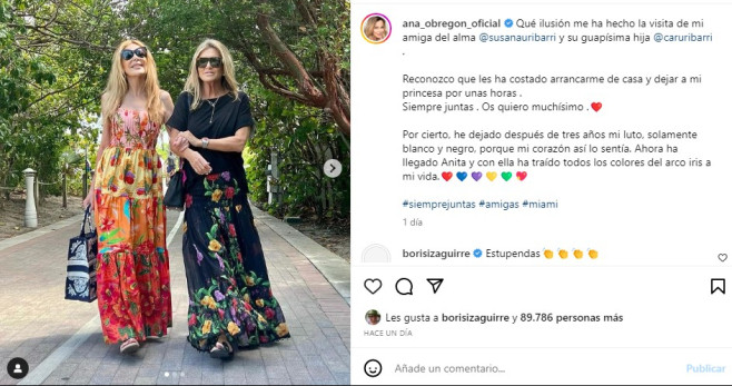 Mensaje de Ana Obregón / INSTAGRAM