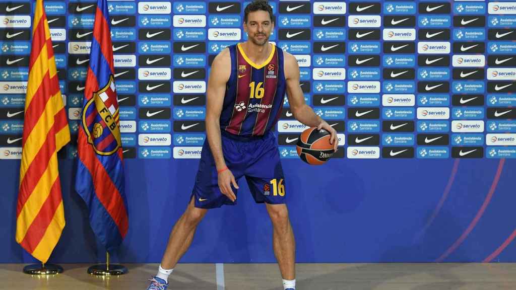 Pau Gasol, en su presentación con el Barça | FCB