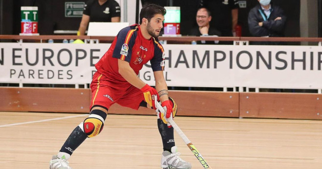 Ferran Font, en un partido con la selección española de hockey / REDES