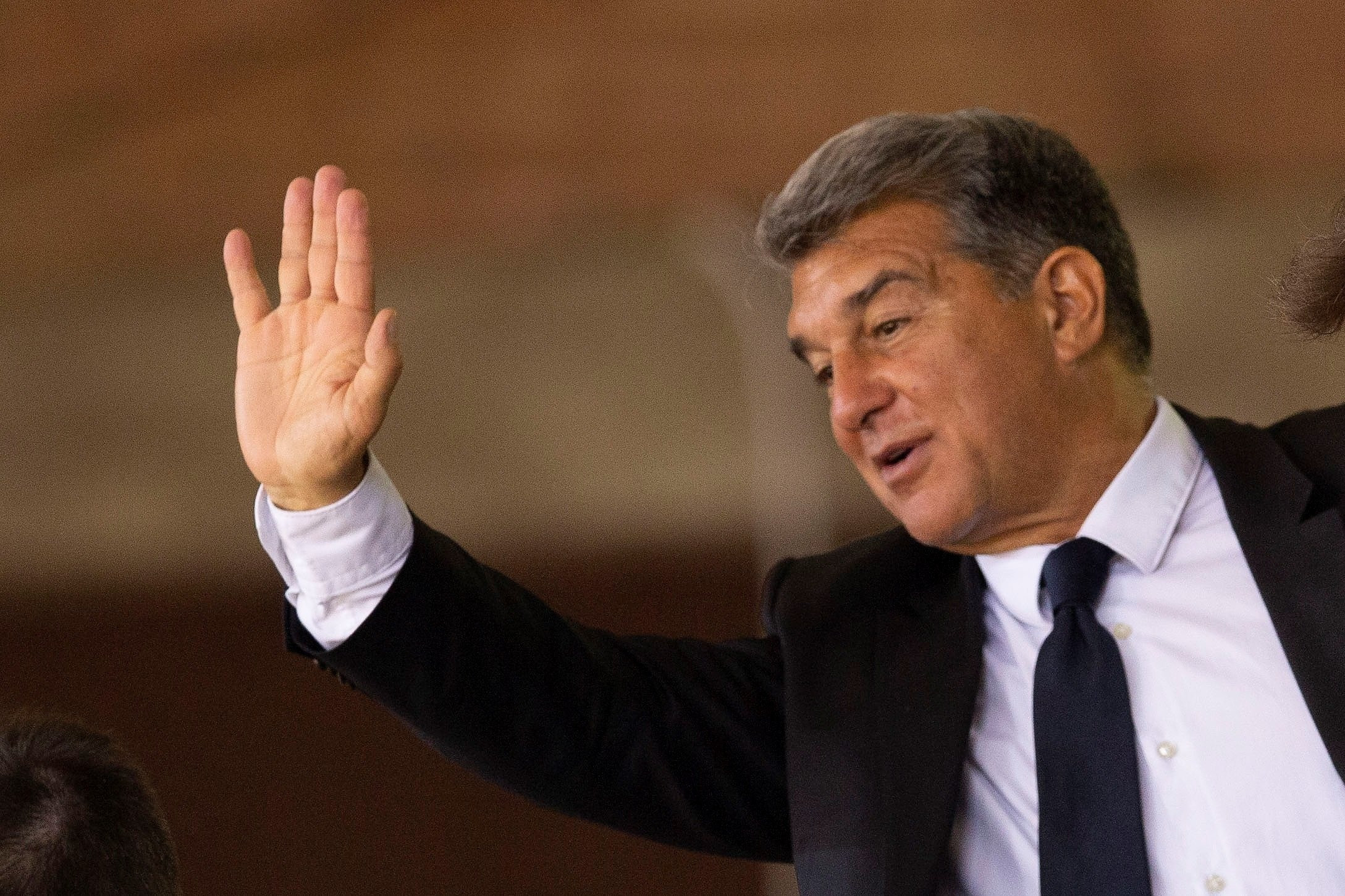 Joan Laporta, en el palco del Palau Blaugrana / EFE