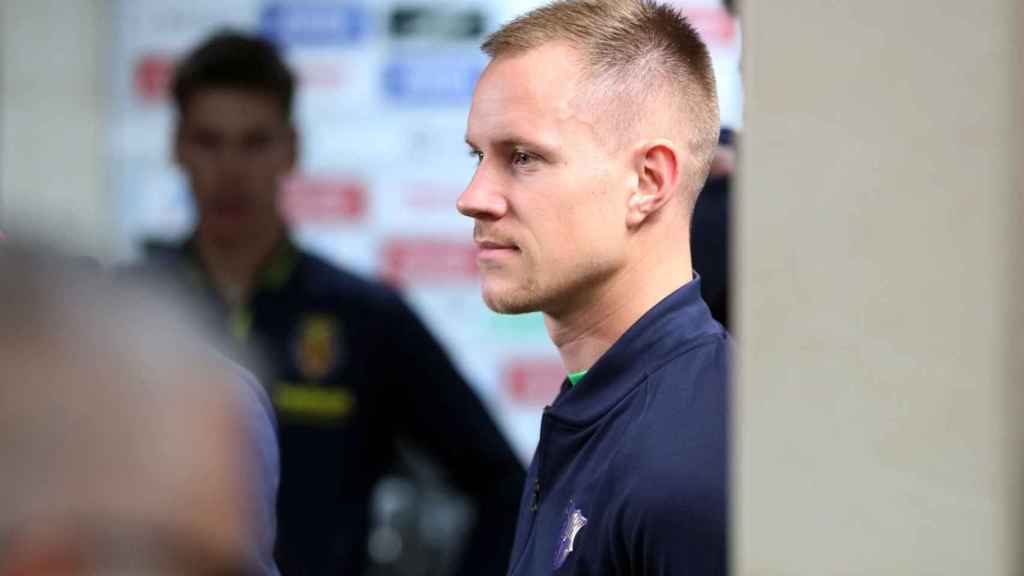 Marc-André ter Stegen, durante una concentración con el FC Barcelona / EFE