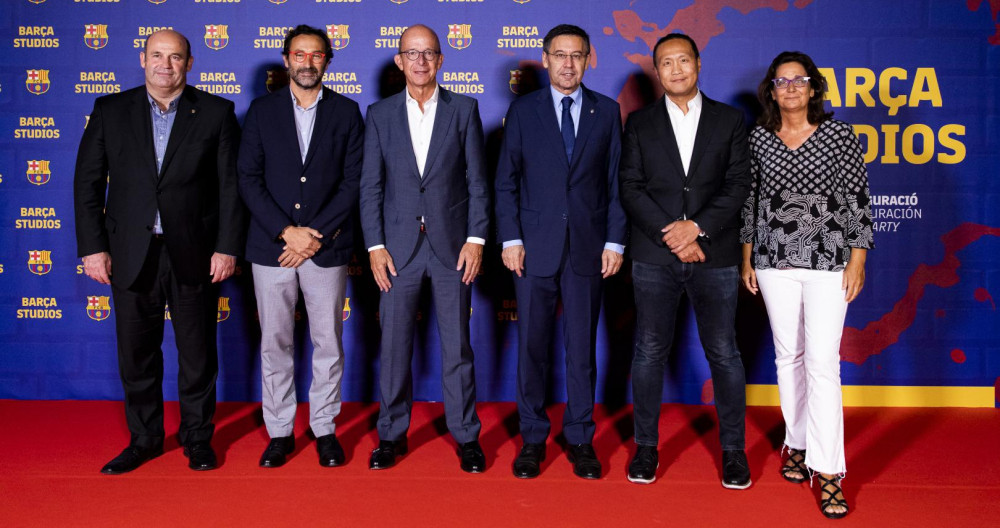 Los exdirectivos de la junta de Bartomeu en la presentación de Barça Studios / FC Barcelona