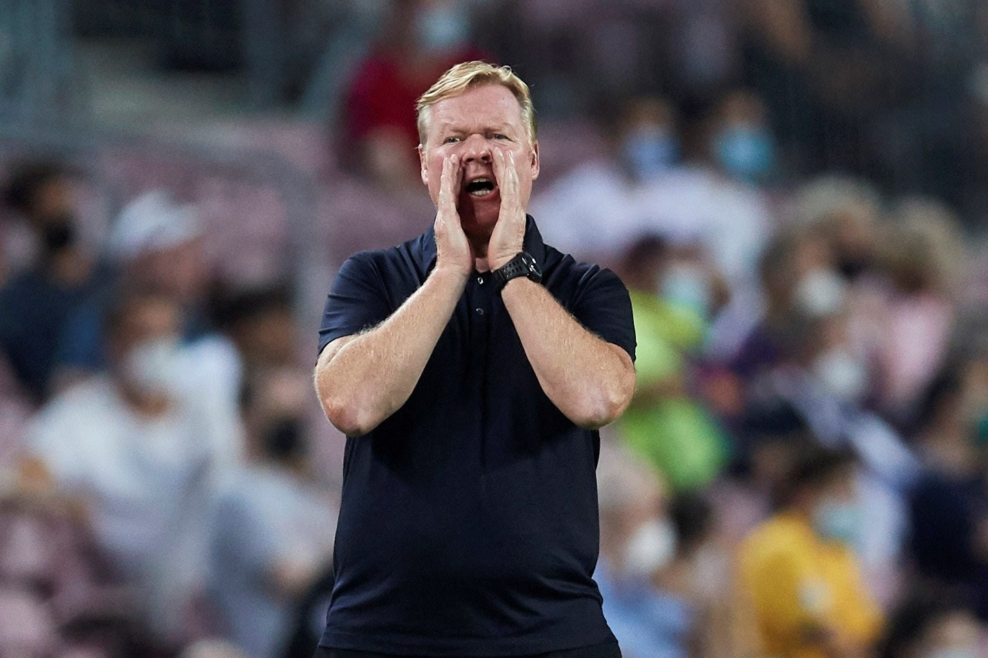 Ronald Koeman durante el partido contra la Real Sociedad / EFE