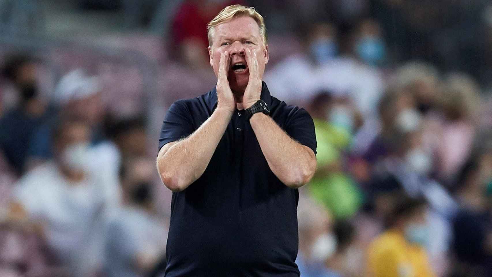 Ronald Koeman durante el partido contra la Real Sociedad / EFE