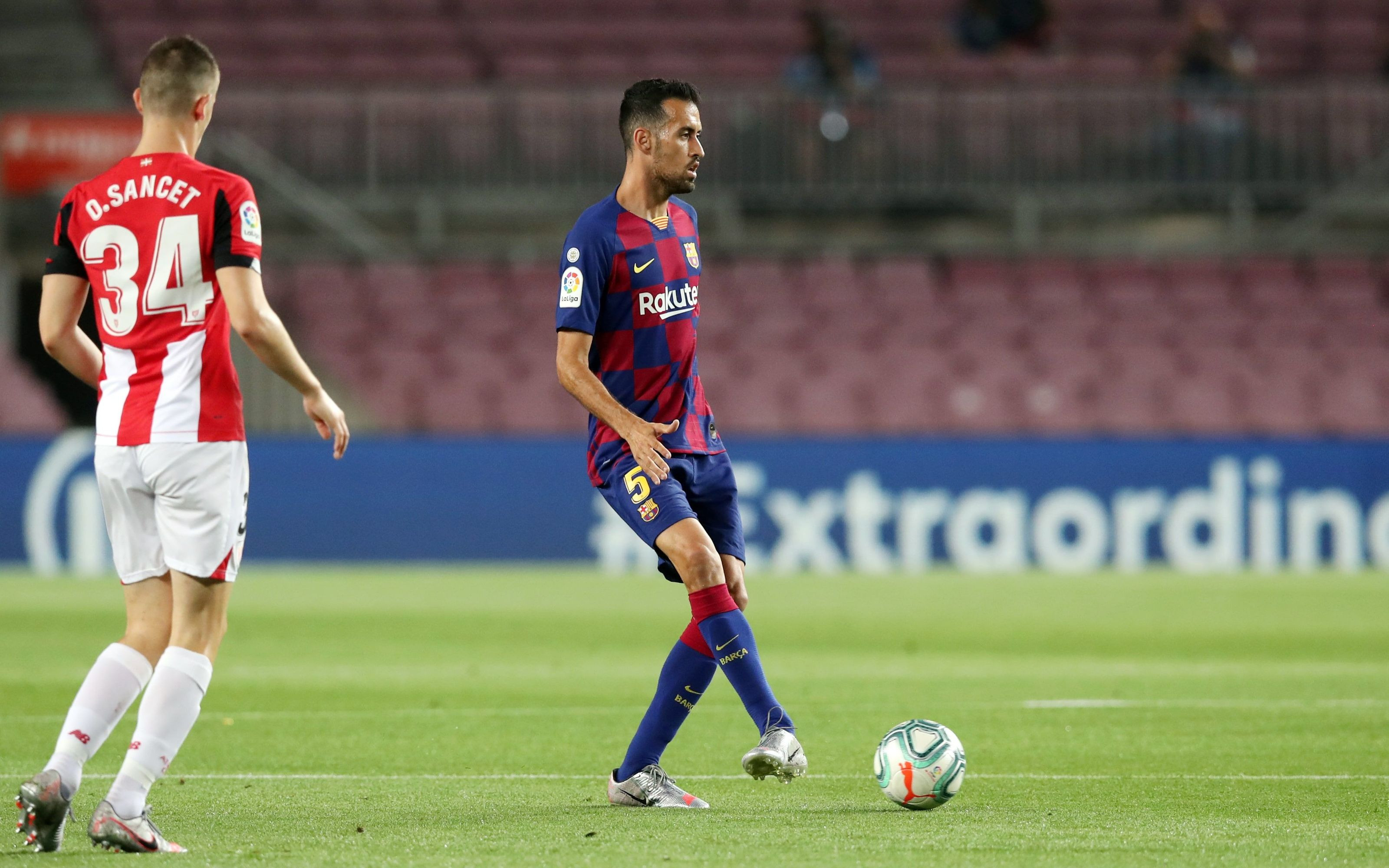 Sergio Busquets durante el partido del Barça contra el Athletic Club / FC Barcelona