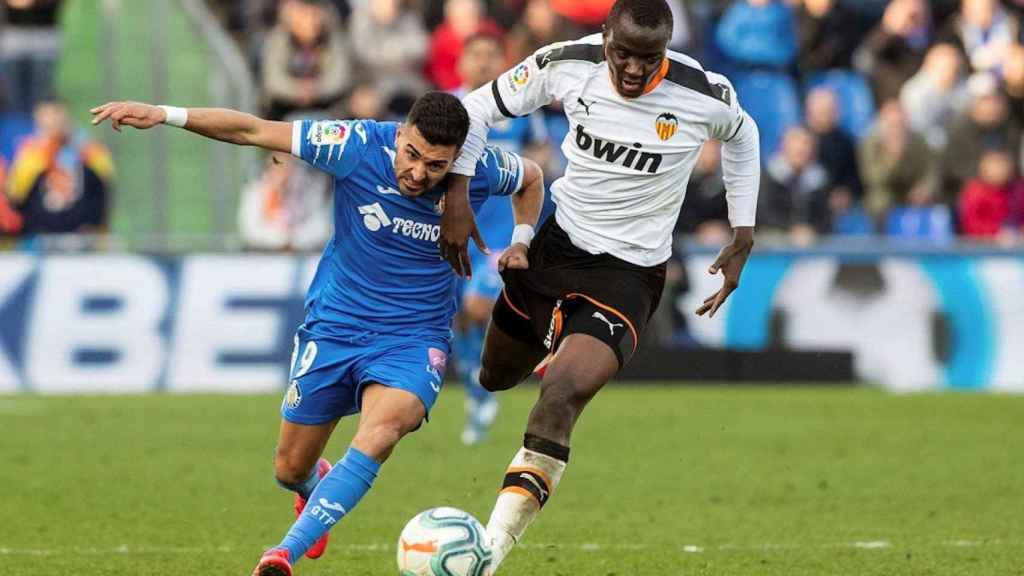 Ángel Rodríguez en un partido del Getafe / EFE