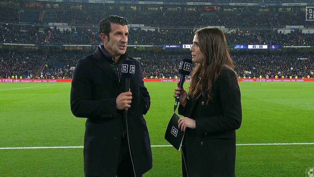 Figo comentando la Copa del Rey para DAZN / DAZN