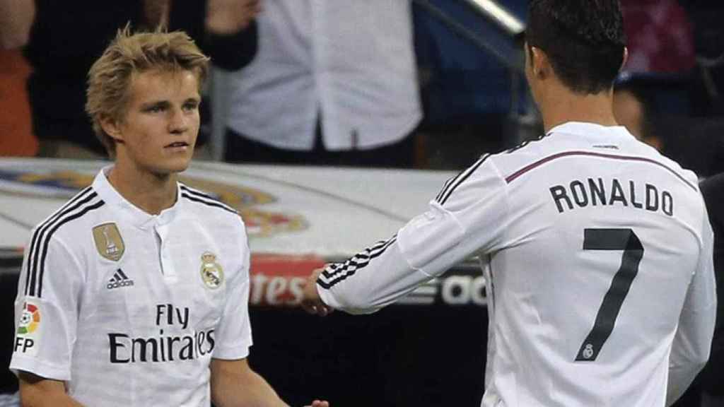 Odegaard entrando en un partido por Cristiano Ronaldo / EFE