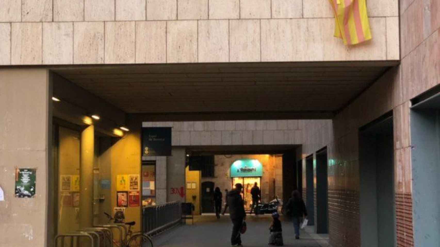 Una bandera estelada en una universidad catalana / S'HA ACABAT