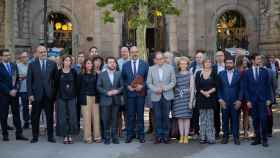 Miquel Buch, frente al TSJC acompañado de miembros del Govern y políticos independentistas / EUROPA PRESS