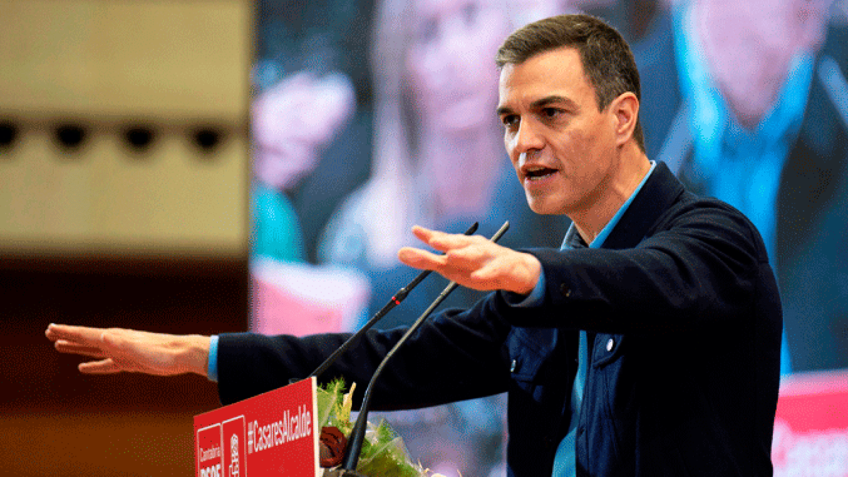 El presidente del Gobierno, Pedro Sánchez, en un mitin del PSOE / EFE