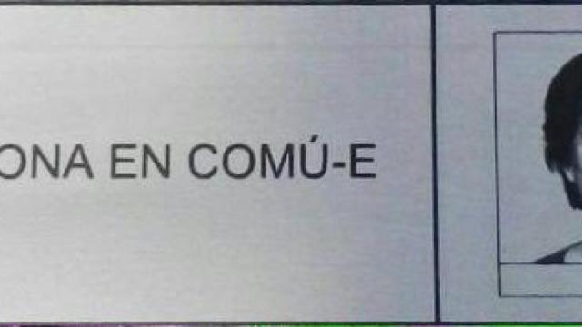 Imagen de la papeleta de Barcelona en Comú para las municipales
