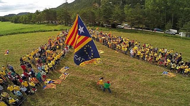Acto organizado por la ANC en el 'Pi de les Tres Branques'