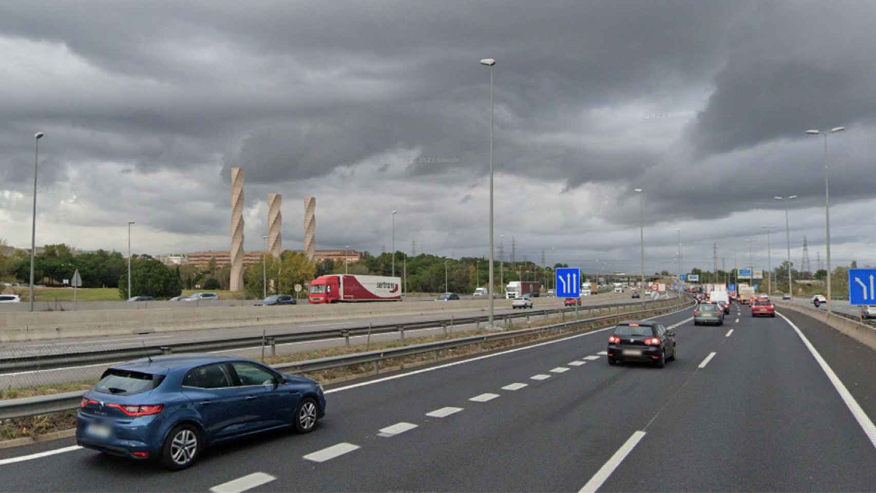 Autovía B-30 a la altura de la Universidad Autónoma de Barcelona, cerca de Cerdanyola del Vallès / GOOGLE STREET VIEW