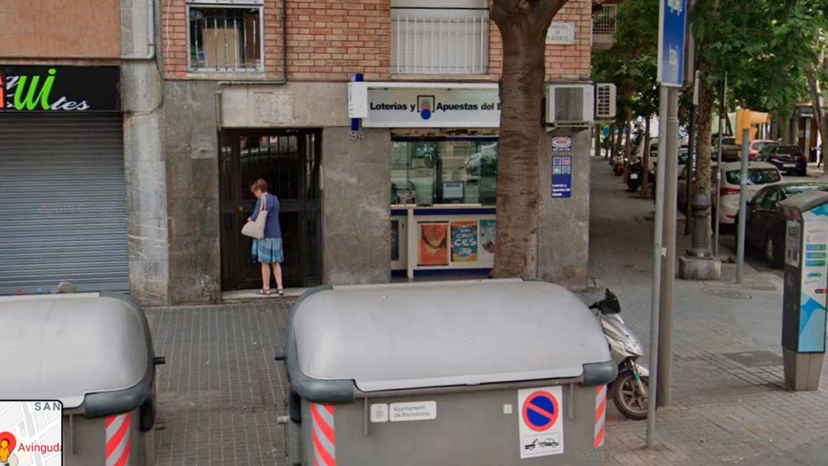 Administración de lotería de Barcelona que ha vendido parte del segundo premio de El Niño 2021 / GOOGLE STREET VIEW