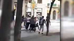 Imagen de la pelea en la zona alta de discotecas de Barcelona / CG