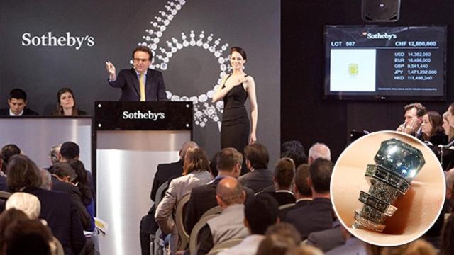 'El diamante del cielo azul' y una subasta en la delegación de Sotherby’s en Ginebra / FOTOMONTAJE DE CG