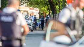 Escena del ataque con machete del sábado en Charleroi (Bélgica).