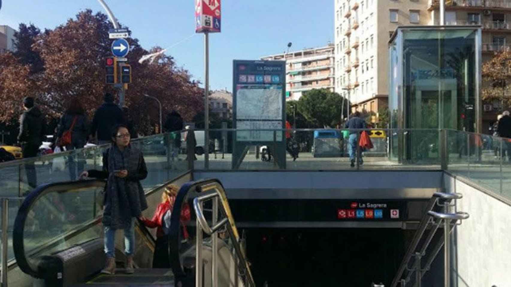 Estación de Metro de La Sagrera en Barcelona.