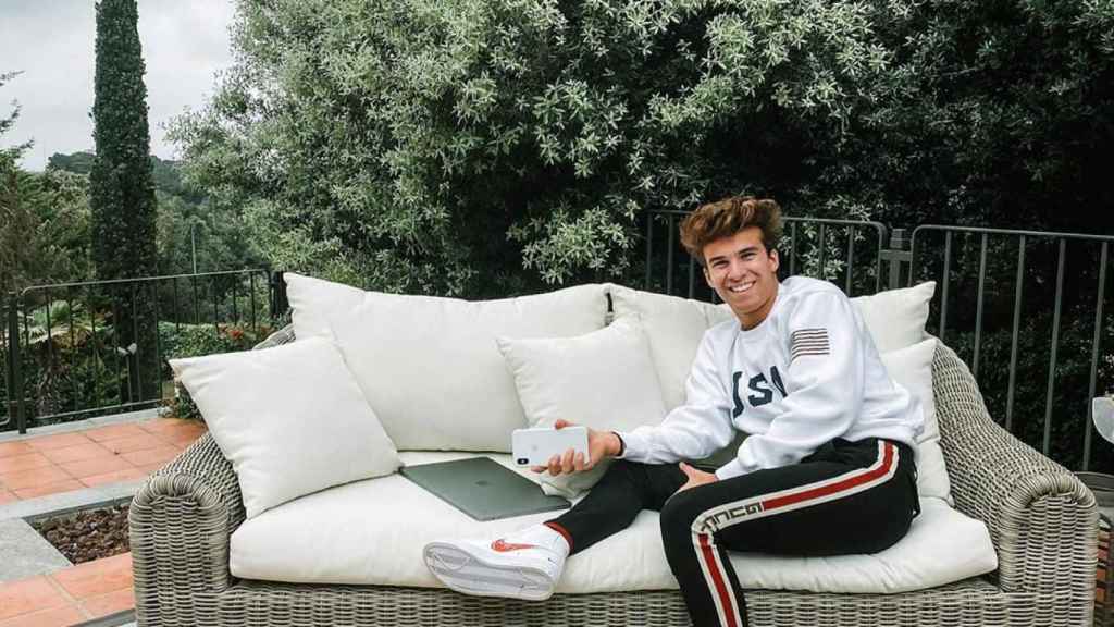 Riqui Puig en casa de sus padres