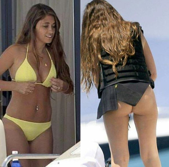 Antonella con su bikini amarillo en tanga