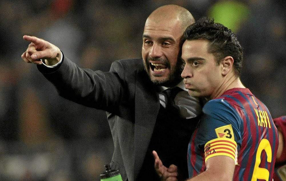 Una foto de Pep Guardiola y Xavi Hernández en el Barça / EFE