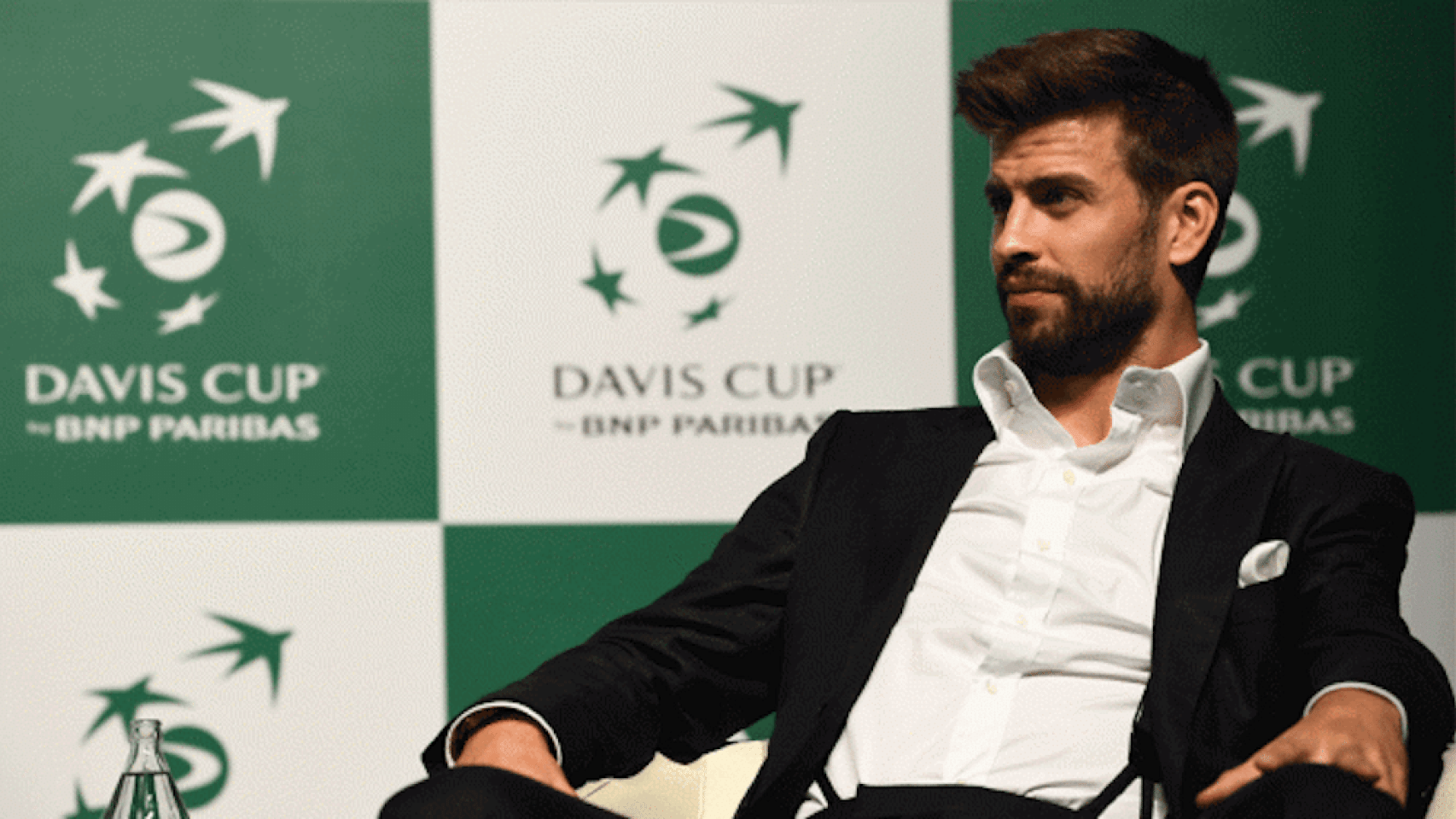 Gerard Piqué durante la presentación de su Copa Davis / EFE