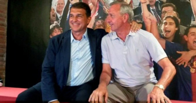 Joan Laporta y Johan Cruyff en una foto de archivo / EFE