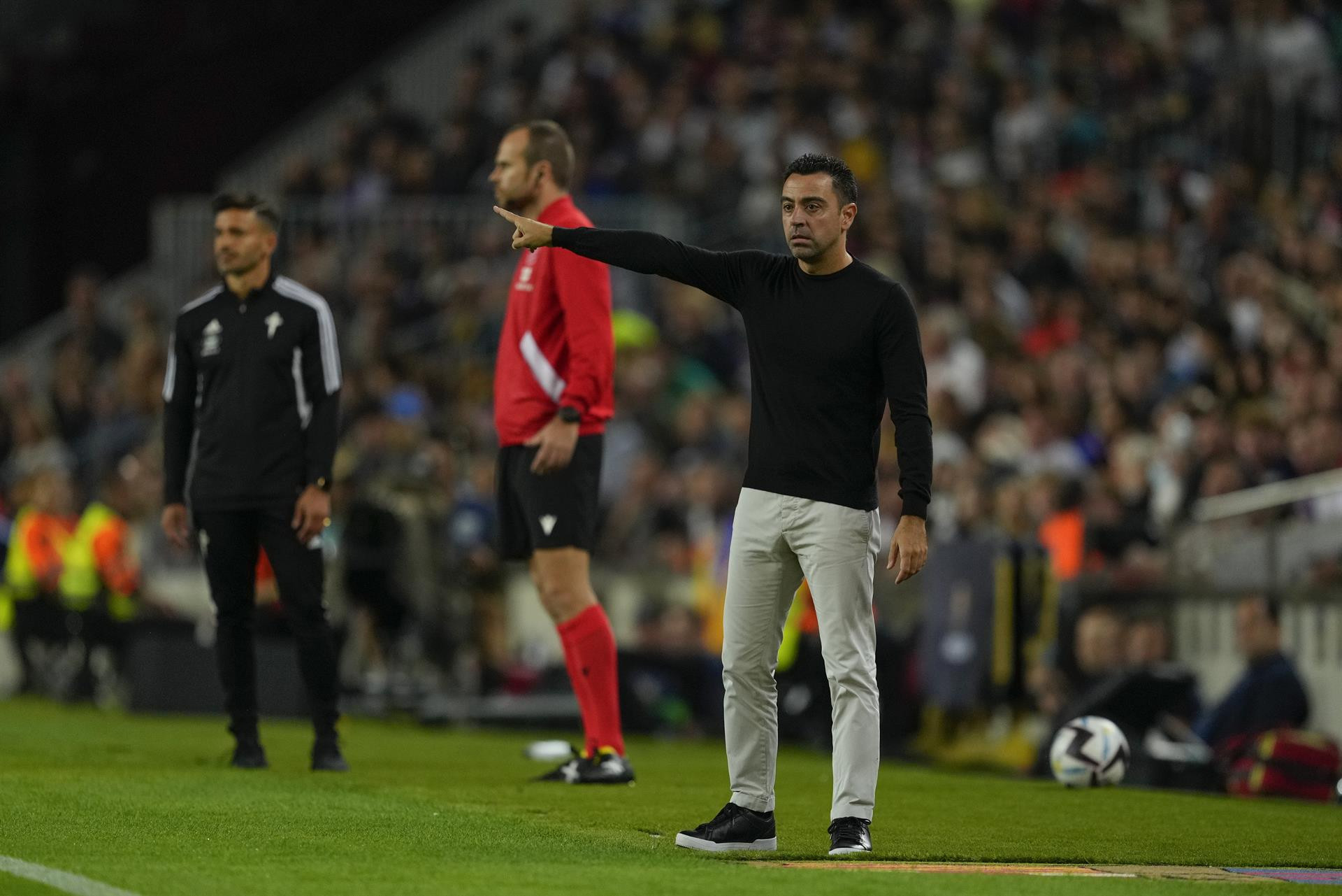 Xavi durante la victoria del Barça contra el Celta / EFE