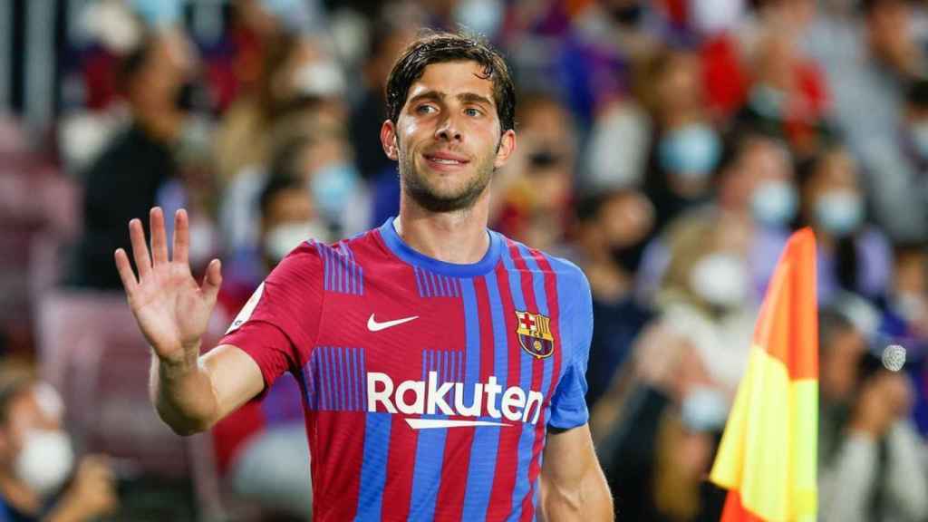 Sergi Roberto, en un partido con el Barça / EFE