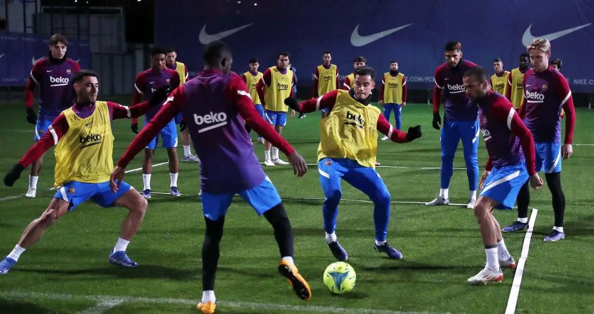 Los jugadores del Barça en un reciente entrenamiento / FCB