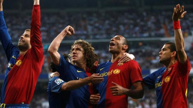 Henry celebrando un gol con el Barça / Redes