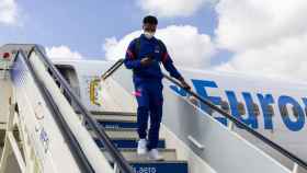 Ansu Fati llegando a Sevilla para la final de Copa del Rey / FC Barcelona