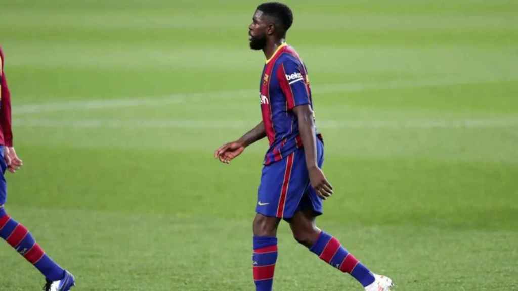 Samuel Umtiti en el partido del Barça contra el Granada en el Camp Nou / FCB