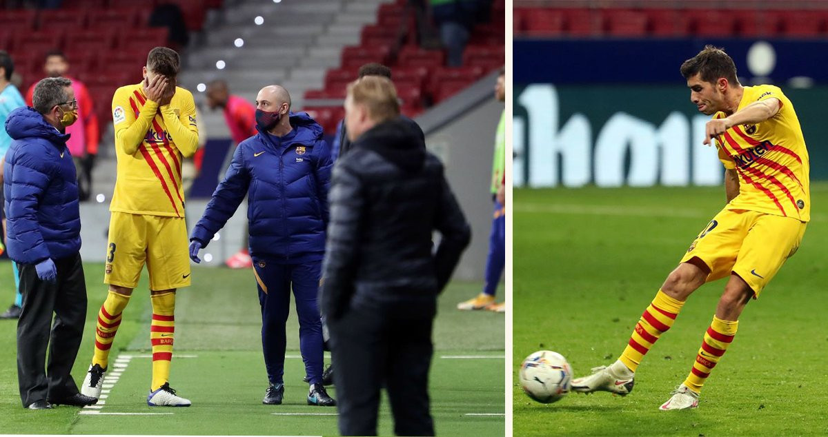 Gerard Piqué y Sergi Roberto se han lesioando en el Wanda / FC BARCELONA