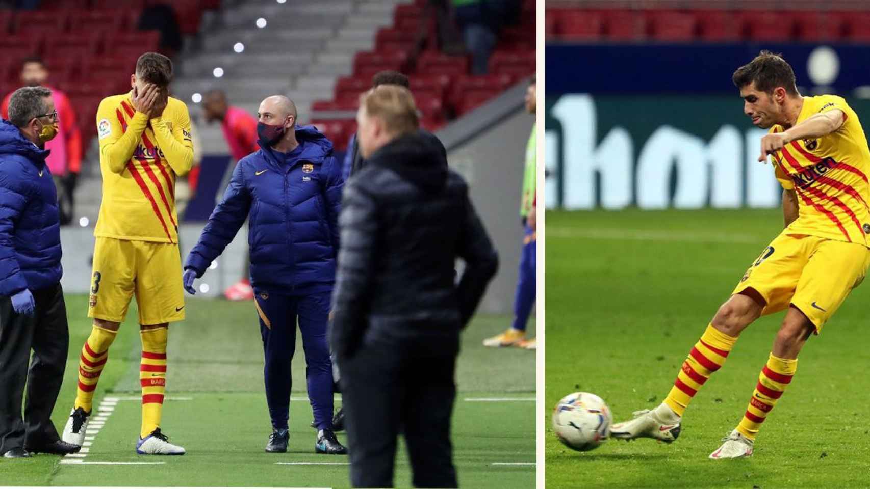 Gerard Piqué y Sergi Roberto se han lesioando en el Wanda / FC BARCELONA