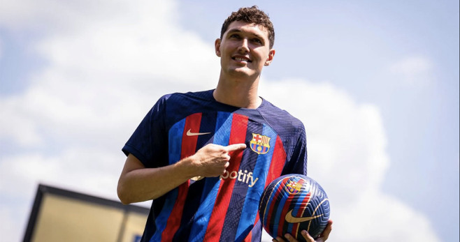 Andreas Christensen, durante su presentación con el FC Barcelona / FCB