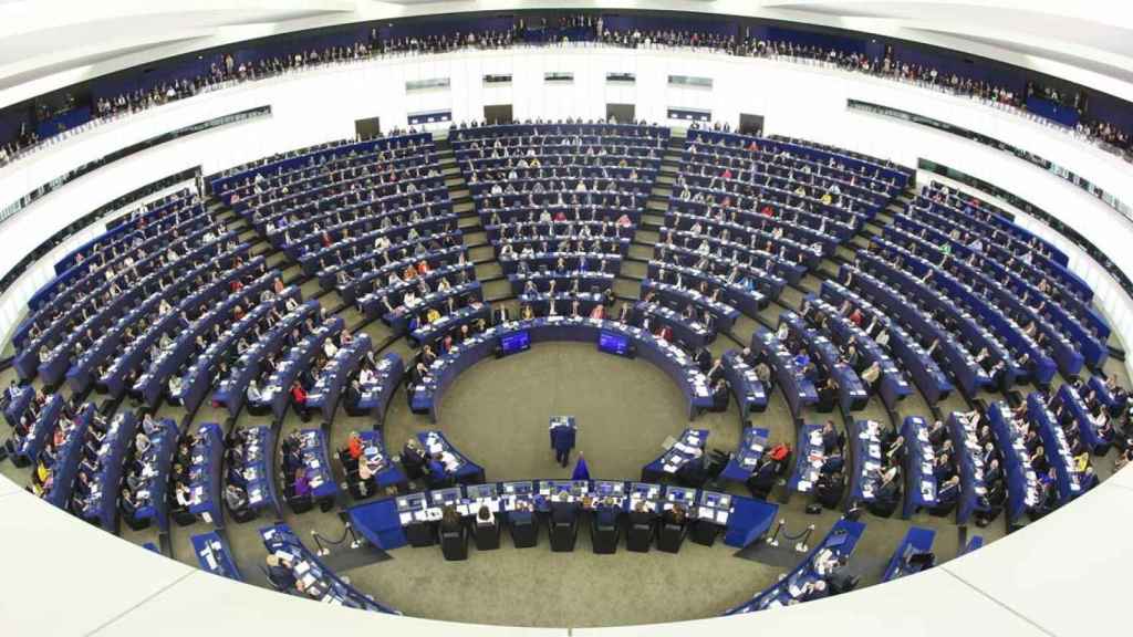 Una de las cámaras del Parlamento Europeo